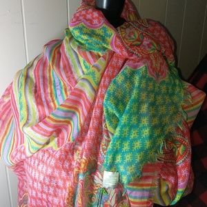Vera Bradley Soft Fringe Paisley In Paradise Scarf